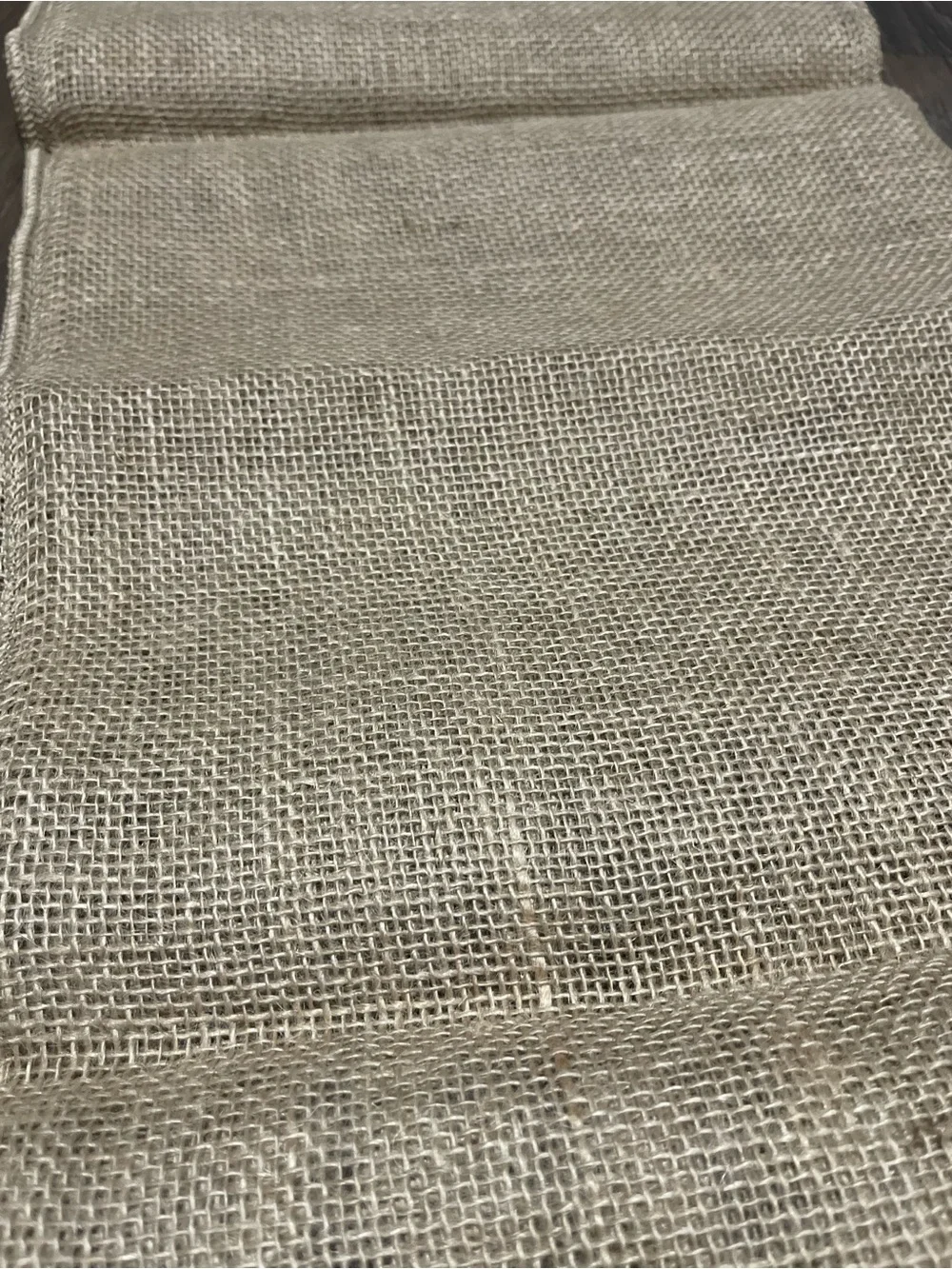 Natural Burlap Fabric Table Runners - Neutral Tan